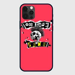 Чехол для iPhone 12 Pro Max God save pank, цвет: 3D-черный
