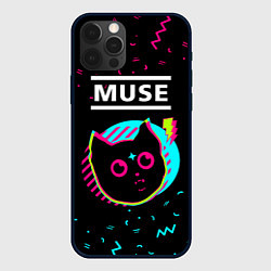Чехол для iPhone 12 Pro Max Muse - rock star cat, цвет: 3D-черный