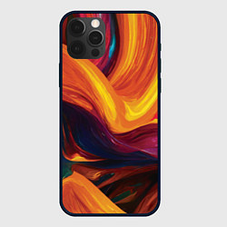 Чехол для iPhone 12 Pro Max Цветная абстракция colorful, цвет: 3D-черный