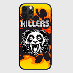 Чехол для iPhone 12 Pro Max The Killers рок панда и огонь, цвет: 3D-черный