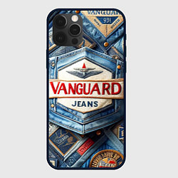 Чехол для iPhone 12 Pro Max Vanguard denim patchwork - ai art, цвет: 3D-черный