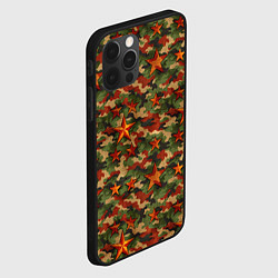 Чехол для iPhone 12 Pro Max Камуфляж со звездами СССР, цвет: 3D-черный — фото 2