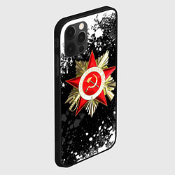 Чехол для iPhone 12 Pro Max Орден великой отечественной - брызги белые, цвет: 3D-черный — фото 2