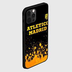 Чехол для iPhone 12 Pro Max Atletico Madrid - gold gradient посередине, цвет: 3D-черный — фото 2