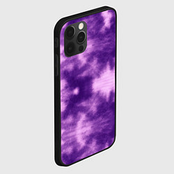 Чехол для iPhone 12 Pro Max Фиолетовый тайдай, цвет: 3D-черный — фото 2
