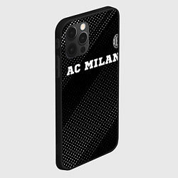 Чехол для iPhone 12 Pro Max AC Milan sport на темном фоне посередине, цвет: 3D-черный — фото 2