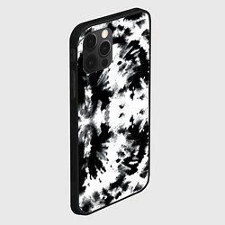 Чехол для iPhone 12 Pro Max Серо белый тайдай, цвет: 3D-черный — фото 2
