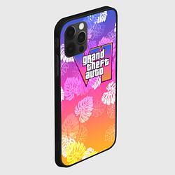 Чехол для iPhone 12 Pro Max Grand Theft Auto VI - пальмы, цвет: 3D-черный — фото 2