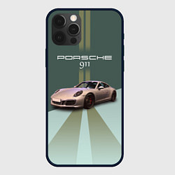 Чехол для iPhone 12 Pro Max Спортивный автомобиль Порше 911, цвет: 3D-черный