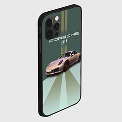 Чехол для iPhone 12 Pro Max Спортивный автомобиль Порше 911, цвет: 3D-черный — фото 2