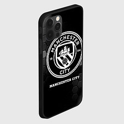 Чехол для iPhone 12 Pro Max Manchester City sport на темном фоне, цвет: 3D-черный — фото 2