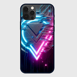 Чехол для iPhone 12 Pro Max Neon geometric abstraction - ai art, цвет: 3D-черный