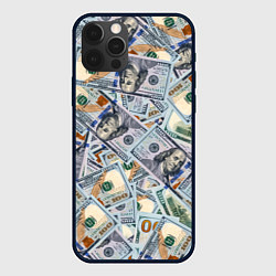 Чехол для iPhone 12 Pro Max Банкноты сто долларов, цвет: 3D-черный
