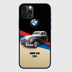 Чехол для iPhone 12 Pro Max Винтажный автомобиль BMW 340, цвет: 3D-черный