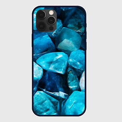 Чехол для iPhone 12 Pro Max Аквамарин камни минералы крупный план, цвет: 3D-черный