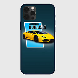 Чехол для iPhone 12 Pro Max Спортивная итальянская машина Lamborghini Huracan, цвет: 3D-черный