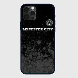 Чехол iPhone 12 Pro Max Leicester City sport на темном фоне посередине