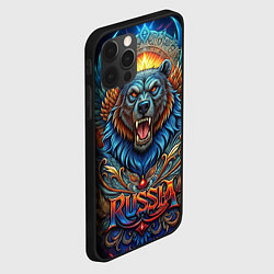 Чехол для iPhone 12 Pro Max Суровый русский медведь, цвет: 3D-черный — фото 2