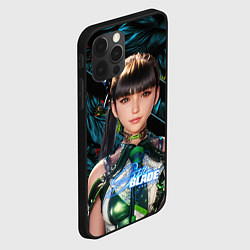 Чехол для iPhone 12 Pro Max Stellar Blade Eve green texture, цвет: 3D-черный — фото 2