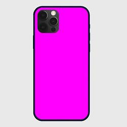 Чехол для iPhone 12 Pro Max Яркий розовый, цвет: 3D-черный