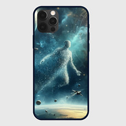 Чехол для iPhone 12 Pro Max Человек и космос - нейросеть, цвет: 3D-черный