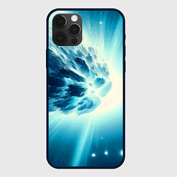 Чехол для iPhone 12 Pro Max Неоновая комета - нейросеть, цвет: 3D-черный