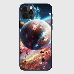 Чехол для iPhone 12 Pro Max Яркая необычная планета, цвет: 3D-черный