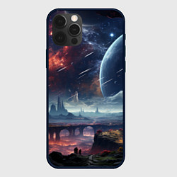 Чехол для iPhone 12 Pro Max Фантастическая планета внутри космоса, цвет: 3D-черный