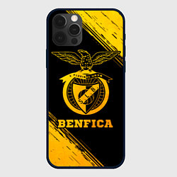 Чехол для iPhone 12 Pro Max Benfica - gold gradient, цвет: 3D-черный