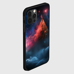Чехол для iPhone 12 Pro Max Космическая абстракция пирамида, цвет: 3D-черный — фото 2