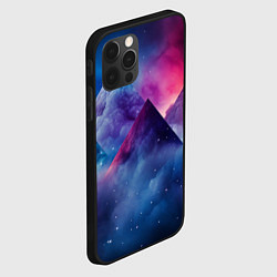 Чехол для iPhone 12 Pro Max Космическая абстракция пирамиды, цвет: 3D-черный — фото 2