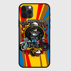 Чехол для iPhone 12 Pro Max V-twin, цвет: 3D-черный