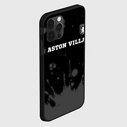 Чехол для iPhone 12 Pro Max Aston Villa sport на темном фоне посередине, цвет: 3D-черный — фото 2