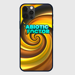 Чехол для iPhone 12 Pro Max Abiotic Factor желтый фон, цвет: 3D-черный