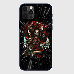 Чехол для iPhone 12 Pro Max Slipknot rock band, цвет: 3D-черный