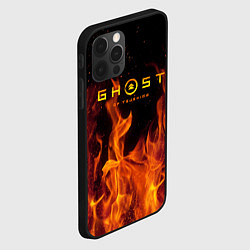 Чехол для iPhone 12 Pro Max Ghost of Tsushima в огне, цвет: 3D-черный — фото 2