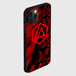 Чехол для iPhone 12 Pro Max Linkin park red logo, цвет: 3D-черный — фото 2