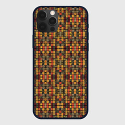 Чехол для iPhone 12 Pro Max Абстрактный африканский узор, цвет: 3D-черный