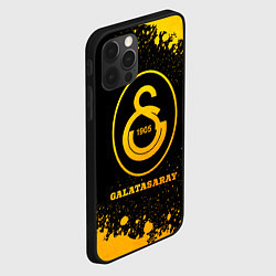 Чехол для iPhone 12 Pro Max Galatasaray - gold gradient, цвет: 3D-черный — фото 2