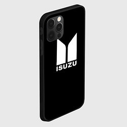 Чехол для iPhone 12 Pro Max Isuzu white logo, цвет: 3D-черный — фото 2
