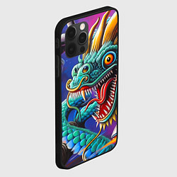 Чехол для iPhone 12 Pro Max Фантастическая космическая композиция с драконом -, цвет: 3D-черный — фото 2