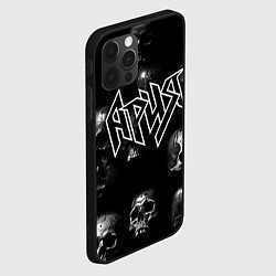 Чехол для iPhone 12 Pro Max Ария - рок группа, цвет: 3D-черный — фото 2