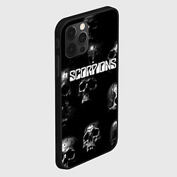 Чехол для iPhone 12 Pro Max Scorpions logo rock group, цвет: 3D-черный — фото 2