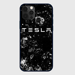 Чехол для iPhone 12 Pro Max Tesla black ice, цвет: 3D-черный