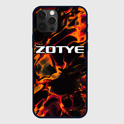 Чехол для iPhone 12 Pro Max Zotye red lava, цвет: 3D-черный