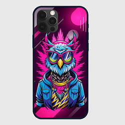 Чехол для iPhone 12 Pro Max Стильная сова в одежде, цвет: 3D-черный