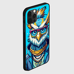 Чехол для iPhone 12 Pro Max Сова в одежде на стиле, цвет: 3D-черный — фото 2