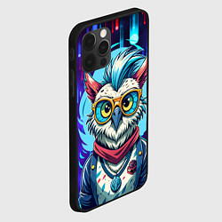 Чехол для iPhone 12 Pro Max Сова модница на стиле, цвет: 3D-черный — фото 2