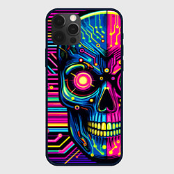 Чехол для iPhone 12 Pro Max Pop art skull - ai art, цвет: 3D-черный