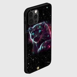 Чехол для iPhone 12 Pro Max Межгалактическая пантера - космос от нейросети, цвет: 3D-черный — фото 2
